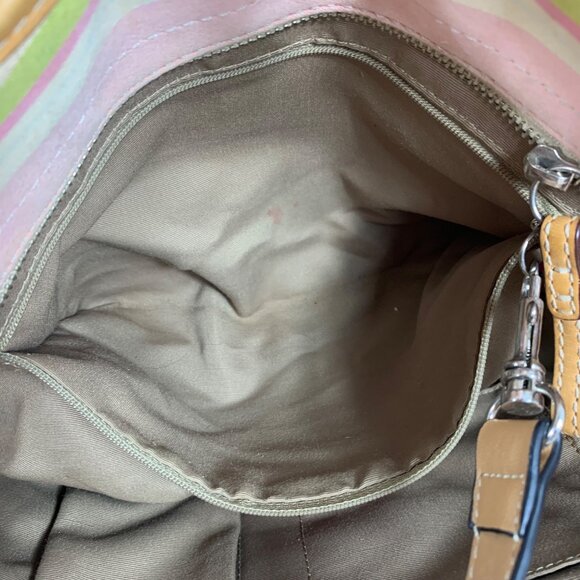 Coach Y2K Soho Hampton Pastels Striped Vachetta Leather Handbag 1888 Bag w/ Tag - Picture 13 of 13